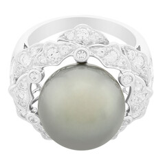 Bague en or et Perle de culture de Tahiti (TPC)