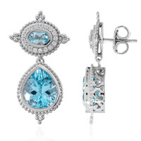 Boucles d'oreilles en argent et Topaze bleu ciel (Dallas Prince Designs)