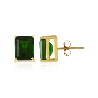Boucles d'oreilles en argent et Diopside de Russie
