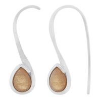 Boucles d'oreilles en argent et Pierre du Soleil (TPC)