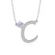 Collier en argent et Pierre de Lune arc-en-ciel