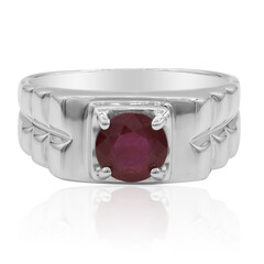 Bague en argent et Rubis de Madagascar