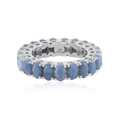 Bague en argent et Opale bleue