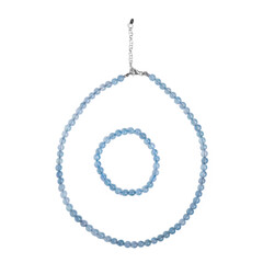 Parure en argent et Aigue-marine