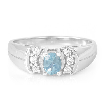 Bague en argent et Apatite bleue