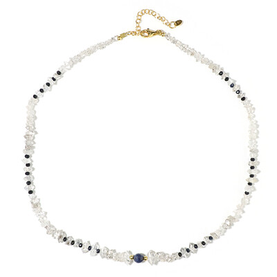 Collier en argent et Saphir bleu de Madagascar