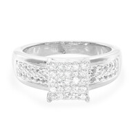 Bague en argent et Saphir blanc