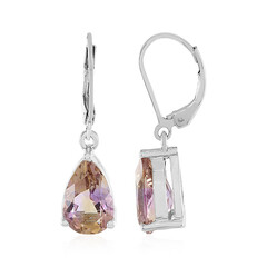 Boucles d'oreilles en argent et Amétrine de Anahi