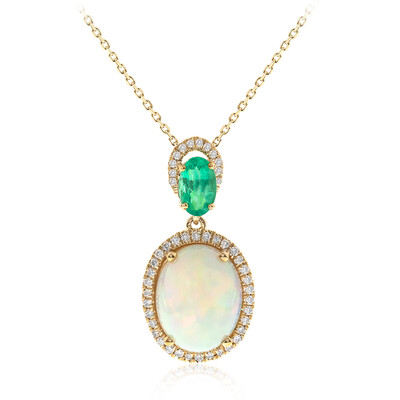 Collier en or et Opale Welo AAA