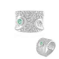 Bague en argent et Emeraude de Colombie