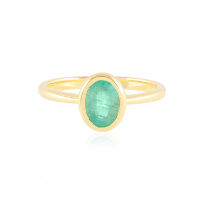 Bague en argent et Emeraude de Russie