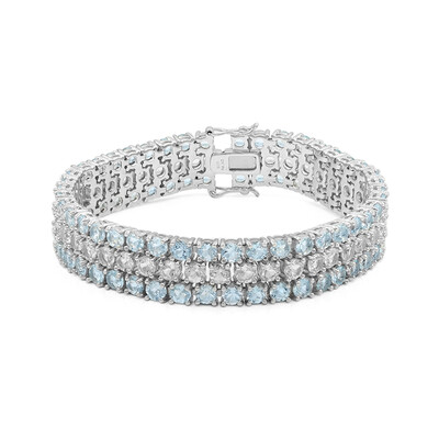 Bracelet en argent et Topaze bleu ciel