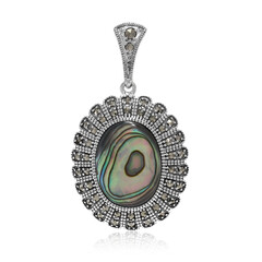 Pendentif en argent et Coquillage d'Abalone