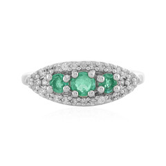 Bague en argent et Emeraude d'Ethiopie
