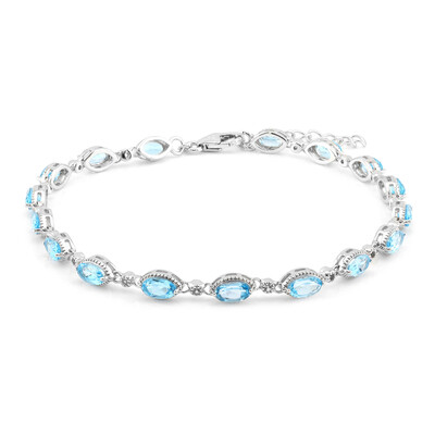 Bracelet en argent et Topaze bleu Suisse