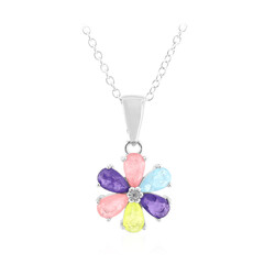 Collier en argent et Quartz rose pastel
