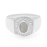Bague pour homme en argent et Labradorite