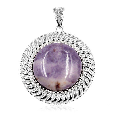 Pendentif en argent et Fluorite opalisée