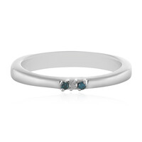 Bague en argent et Diamant I4 (J)