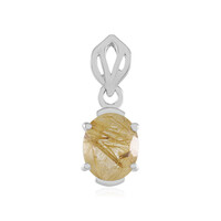 Pendentif en argent et Quartz rutile (Cheveux de Vénus)
