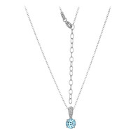 Collier en argent et Topaze bleu ciel