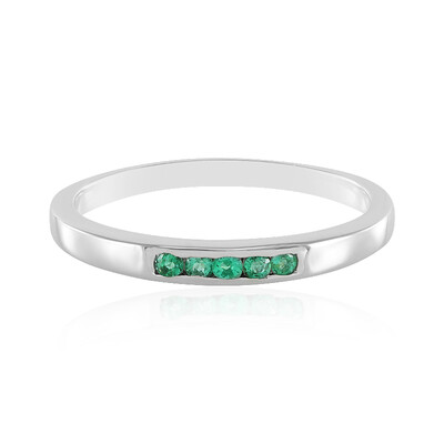 Bague en argent et Emeraude de Russie