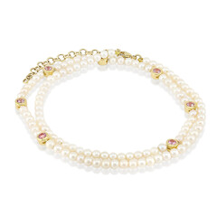 Bracelet en or et Saphir rose de Tuléar (Michelle Albala)