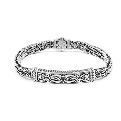 Bracelet en argent et Topaze bleu de Londres (Nan Collection)