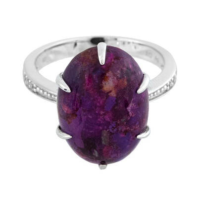 Bague en argent et Turquoise pourpre de Mohavie