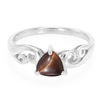 Bague en argent et Œil-de-tigre rouge