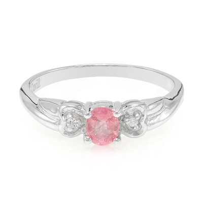 Bague en argent et Saphir Padparadscha