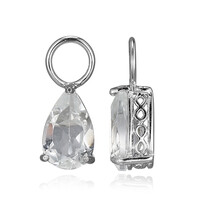 Boucles d'oreilles en argent et Topaze blanche