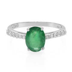 Bague en argent et Emeraude de Bahia