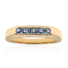 Bague en or et Aigue-Marine Santa Maria AAA