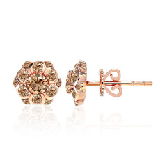 Boucles d'oreilles en or et Diamant rose de France SI1 d'Argyle 