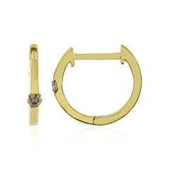 Boucles d'oreilles en argent et Diamant champagne I4