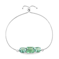 Bracelet en argent et Fluorite verte