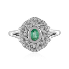 Bague en argent et Emeraude de Colombie