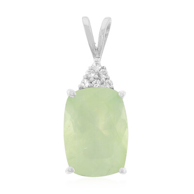 Pendentif en argent et Préhnite