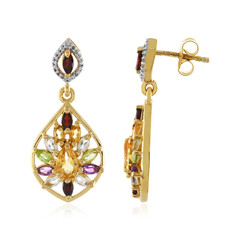 Boucles d'oreilles en argent et Citrine