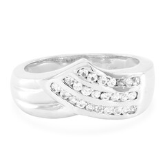 Bague en argent et Saphir blanc