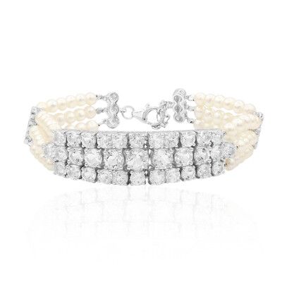 Bracelet en argent et Topaze blanche