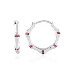 Boucles d'oreilles en argent et Tourmaline rose du Nigéria (de Melo)