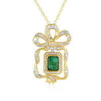 Collier en argent et Emeraude de Zambie (Gems en Vogue)