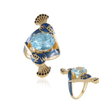 Bague en argent et Topaze bleu ciel (Adela Silber)