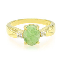 Bague en argent et Chrysoprase impériale