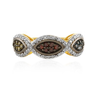 Bague en argent et Diamant jaune I4