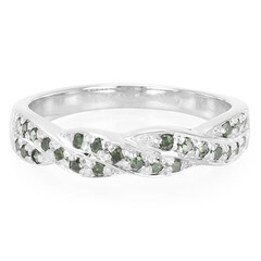 Bague en argent et Diamant fantaisie