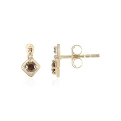 Boucles d'oreilles en or et Diamant chocolat I2