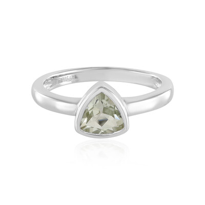 Bague en argent et Améthyste verte